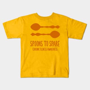 Spoons To Spare - Chronic Illness Awareness (Orange) Kids T-Shirt